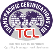 ISO 9001:2015 Certified Quality Management System. Transpacific Certification LTD